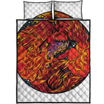 Japanese Phoenix Print Quilt Bed Set