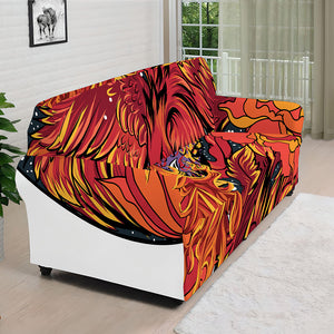 Japanese Phoenix Print Sofa Cover