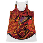Japanese Phoenix Print Women's Racerback Tank Top