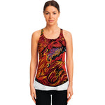 Japanese Phoenix Print Women's Racerback Tank Top