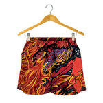 Japanese Phoenix Print Women's Shorts