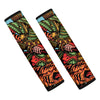 Japanese Samurai And Tiger Print Car Seat Belt Covers