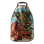 Japanese Samurai And Tiger Print Car Seat Organizers