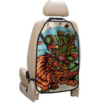 Japanese Samurai And Tiger Print Car Seat Organizers