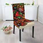 Japanese Samurai And Tiger Print Dining Chair Slipcover