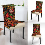 Japanese Samurai And Tiger Print Dining Chair Slipcover