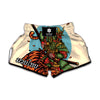 Japanese Samurai And Tiger Print Muay Thai Boxing Shorts