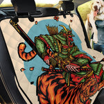 Japanese Samurai And Tiger Print Pet Car Back Seat Cover