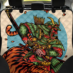 Japanese Samurai And Tiger Print Pet Car Back Seat Cover