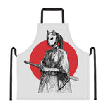 Japanese Samurai Girl Print Apron