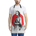 Japanese Samurai Girl Print Apron