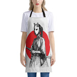 Japanese Samurai Girl Print Apron