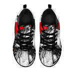 Japanese Samurai Girl Print Black Sneakers