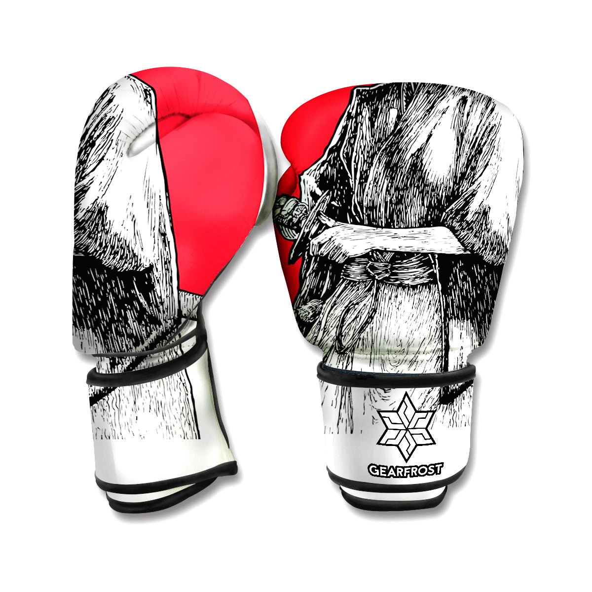 Japanese Samurai Girl Print Boxing Gloves