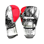 Japanese Samurai Girl Print Boxing Gloves