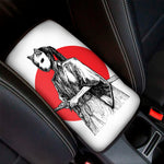 Japanese Samurai Girl Print Car Center Console Cover