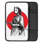 Japanese Samurai Girl Print Car Center Console Cover