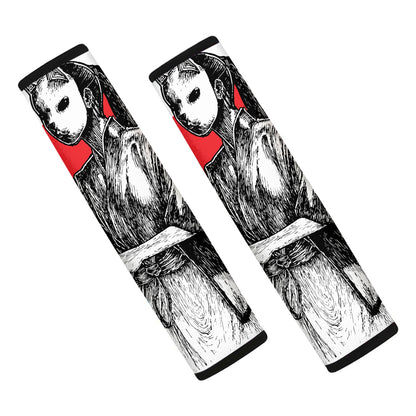 Japanese Samurai Girl Print Car Seat Belt Covers