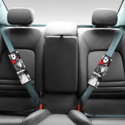 Japanese Samurai Girl Print Car Seat Belt Covers