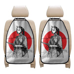 Japanese Samurai Girl Print Car Seat Organizers