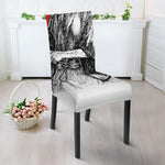Japanese Samurai Girl Print Dining Chair Slipcover