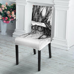 Japanese Samurai Girl Print Dining Chair Slipcover