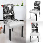 Japanese Samurai Girl Print Dining Chair Slipcover