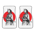 Japanese Samurai Girl Print Front Car Floor Mats