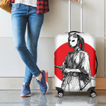 Japanese Samurai Girl Print Luggage Cover