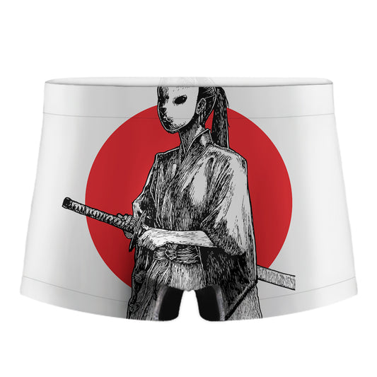 Japanese Samurai Girl Print Men's Boxer Briefs
