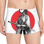 Japanese Samurai Girl Print Men's Boxer Briefs