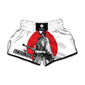 Japanese Samurai Girl Print Muay Thai Boxing Shorts