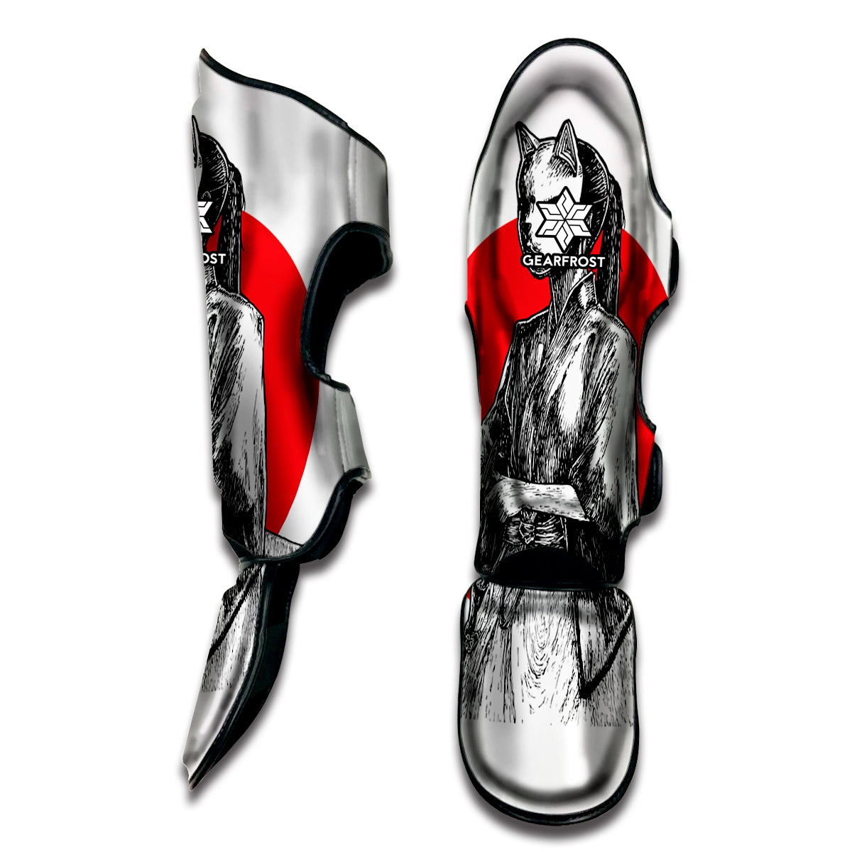 Japanese Samurai Girl Print Muay Thai Shin Guard