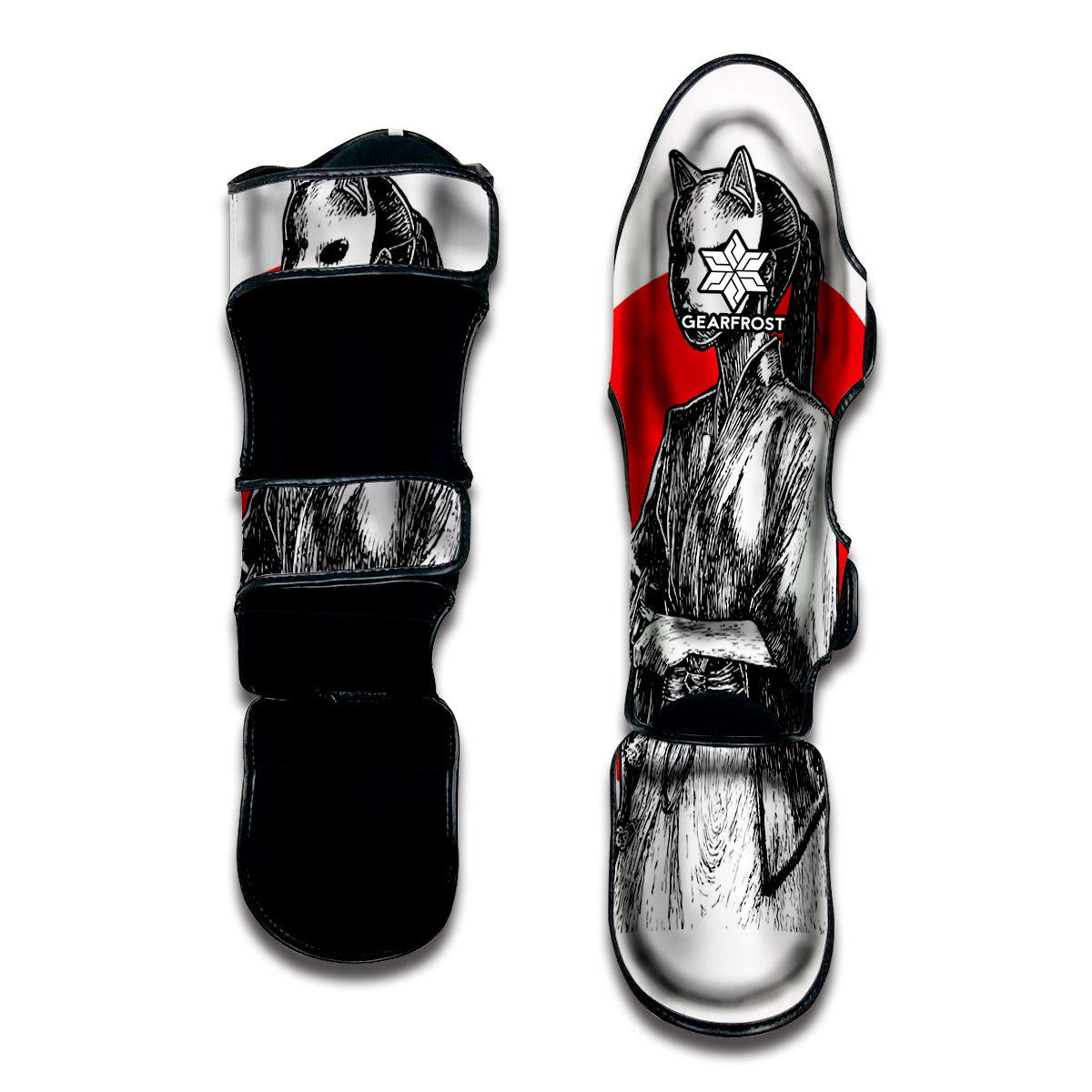 Japanese Samurai Girl Print Muay Thai Shin Guard