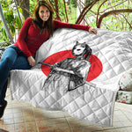 Japanese Samurai Girl Print Quilt