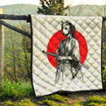 Japanese Samurai Girl Print Quilt
