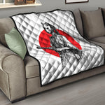 Japanese Samurai Girl Print Quilt