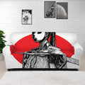 Japanese Samurai Girl Print Sofa Cover
