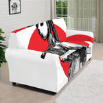 Japanese Samurai Girl Print Sofa Cover