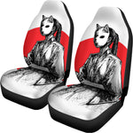 Japanese Samurai Girl Print Universal Fit Car Seat Covers