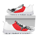 Japanese Samurai Girl Print White Sneakers