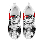 Japanese Samurai Girl Print White Sneakers