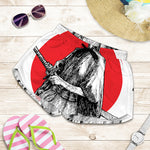 Japanese Samurai Girl Print Women's Shorts