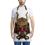 Japanese Samurai Helmet Print Apron