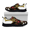 Japanese Samurai Helmet Print Black Running Shoes