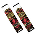 Japanese Samurai Helmet Print Car Seat Belt Covers
