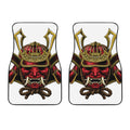 Japanese Samurai Helmet Print Front Car Floor Mats