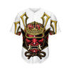 Japanese Samurai Helmet Print Men's Baseball Jersey