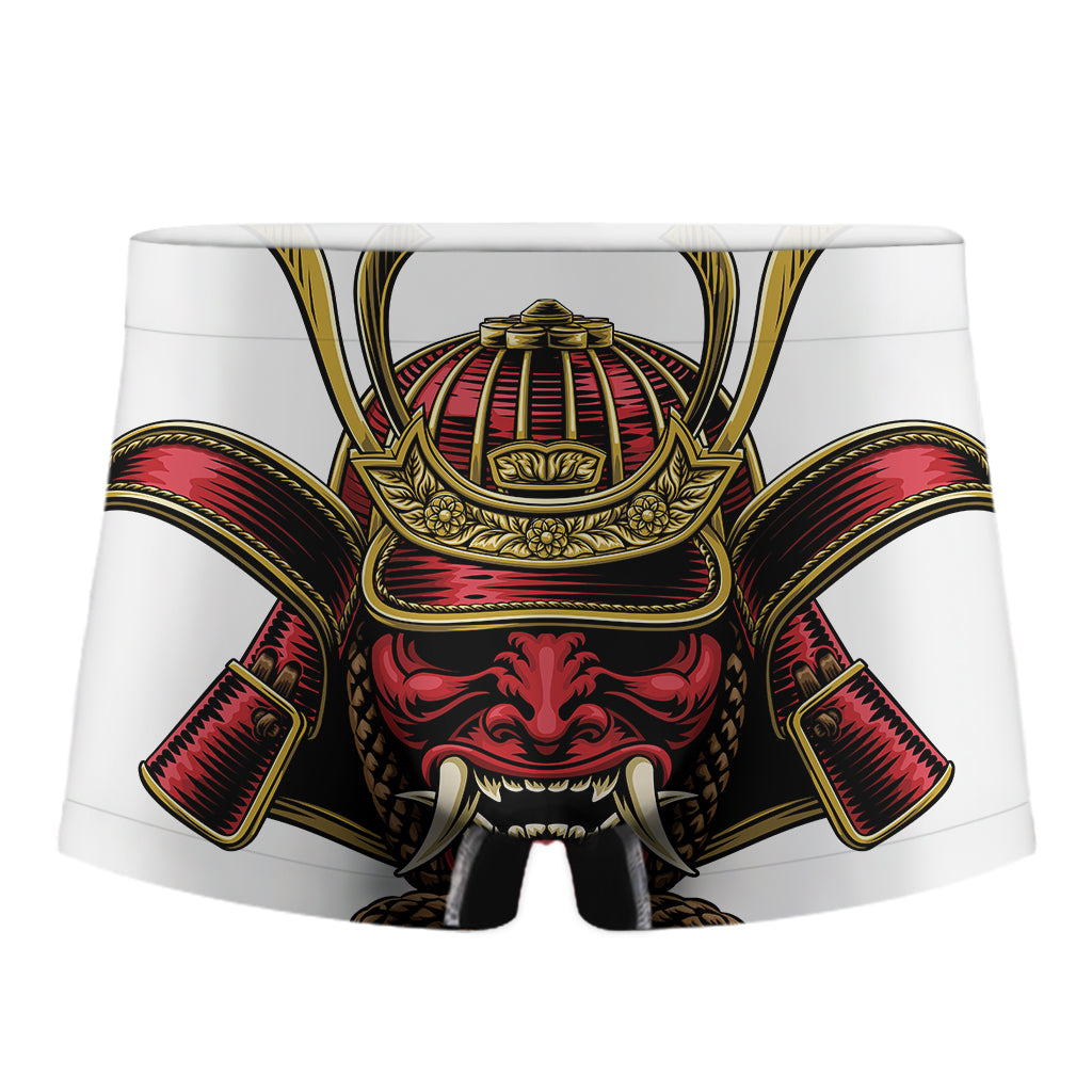 Japanese Samurai Helmet Print Men's Boxer Briefs