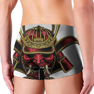 Japanese Samurai Helmet Print Men's Boxer Briefs